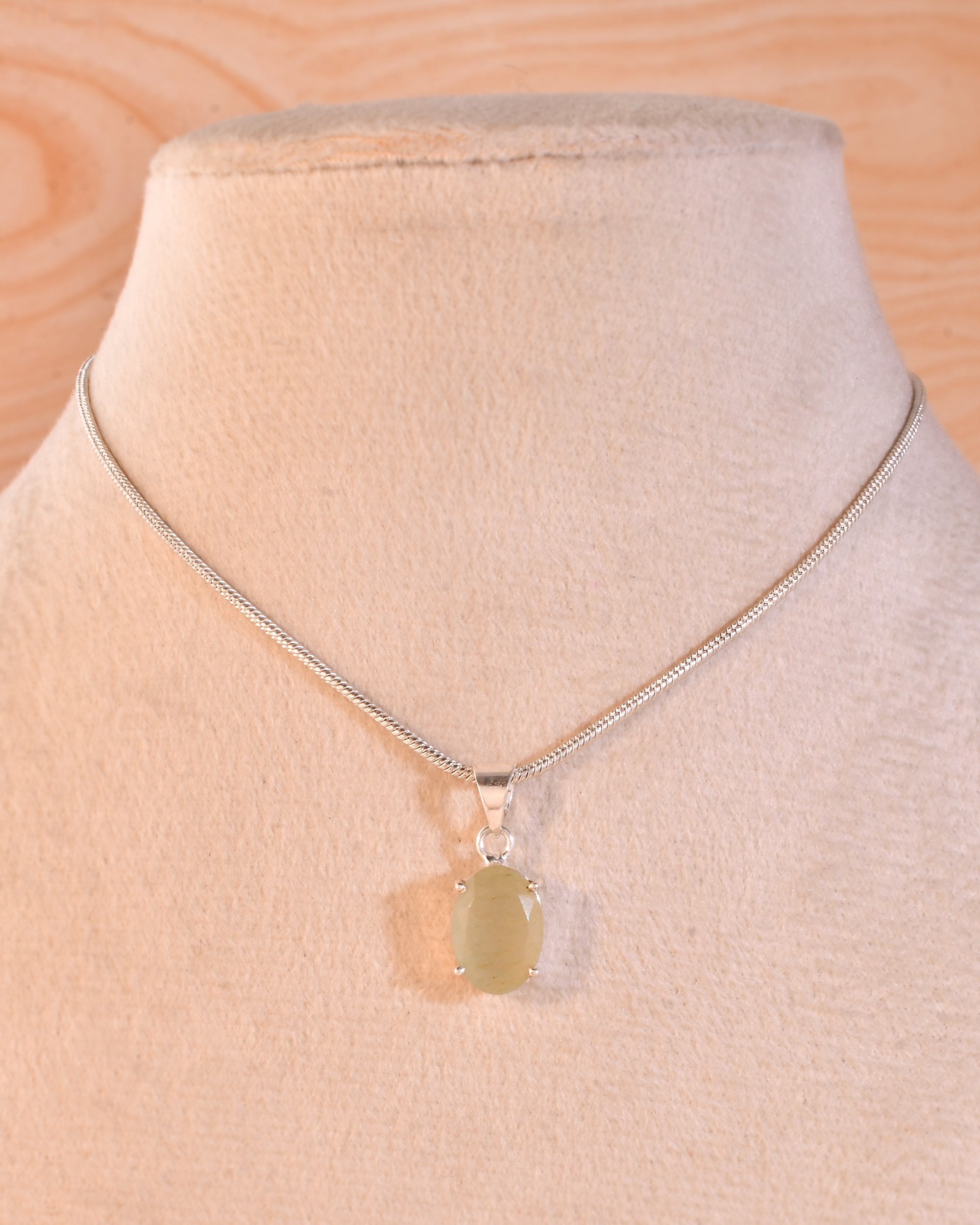 NATURAL GREEN AVENTURINE FACETED  PENDANT